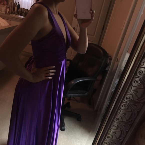 Purple evening cocktail maxi dress small - Picture 8 of 8